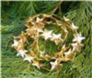 Christmas  Ribbon - Gold Stars